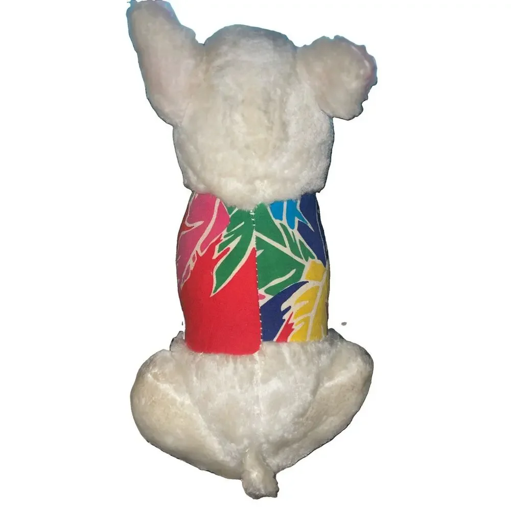 Vintage 1980's Spuds Mackenzie Dog Bud Light Plush Stuffed Hawaiian Shirt ACE